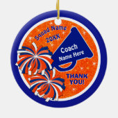 Blauw en Oranje, Cheerleading Coach Ornamenten (Achterkant)