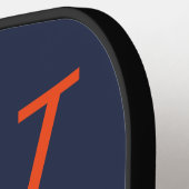 Blauw en Oranje College Monogram Pickleball Paddle (Links Detail)