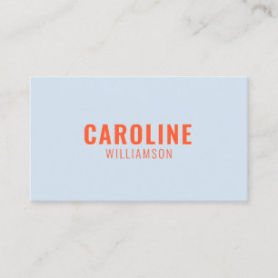 Blauw en Oranje Retro Typografie Creatief Modern Visitekaartje