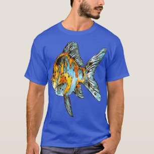 Blauw en Oranje Shubunkin Goldfish geïsoleerd T-shirt