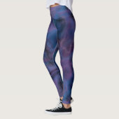Blauw en Paars Abstract Leggings (Links)