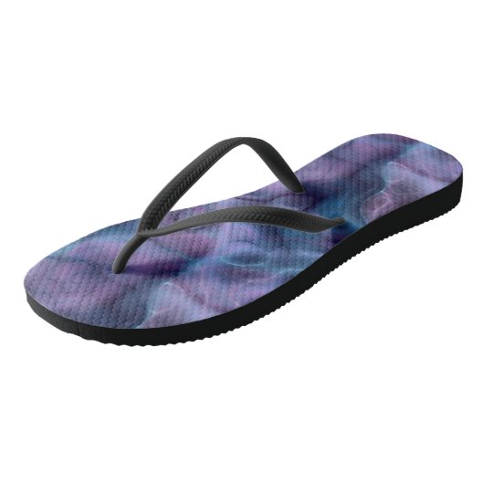 Blauw en Paars Abstract Teenslippers (Schuin)