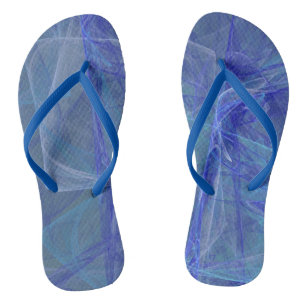 blauw en paars abstract teenslippers