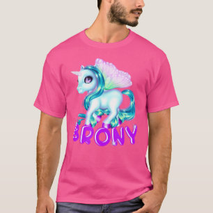 Blauw en paars Brony Pony cosplay T-shirt
