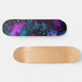 Blauw en Paars Galaxy Cosmic Skateboard (Horizontaal)