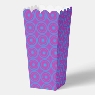 Blauw en paars geometrisch print popcorn cadeau do bedankdoosjes