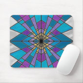 Blauw en Paars glas Muismat (Met muis)