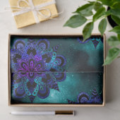 Blauw en Paars Mandalas over de ontkoppeling van h Tissuepapier (Geschenk)