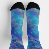 Blauw en paars marmerpatroon  sokken (Top)