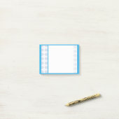 Blauw en Paarse Argyle Post-it® Notes (Op bureau)