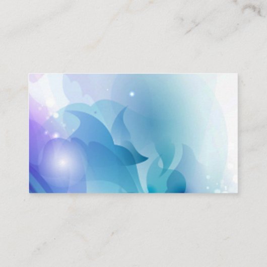 Blauw en Paarse Bloemenbruiloft RSVP Informatiekaartje (Achterkant)