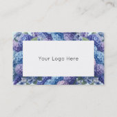 Blauw en Paarse Hydrangea elegante visitekaartjes (Voorkant)
