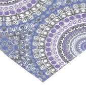 Blauw en Paarse Mandala geometrisch cirkelpatroon Medium Tafelloper (Hoek)