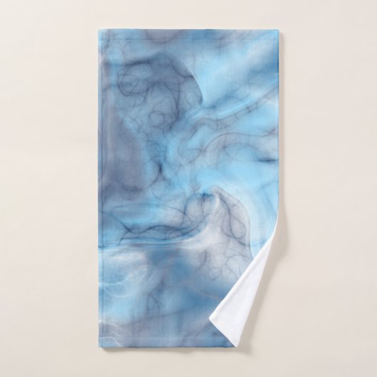 Blauw en Paarse Marmer abstract Bad Handdoek (Handdoek)
