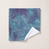 Blauw en Paarse Marmer abstract Bad Handdoek (Wasdoekje)