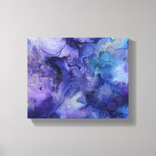 Blauw en paarse omwikkeld canvas (Voorkant)