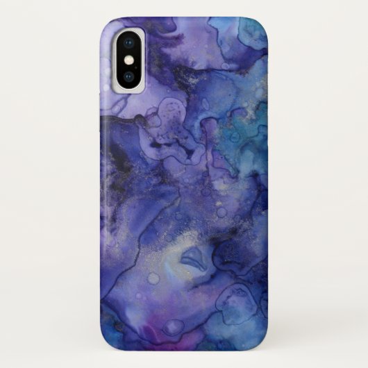 blauw en paarse telefoonhoes Case-Mate iPhone case (Achterkant)