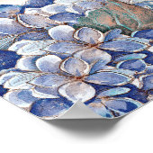 Blauw en pekelaar Wreath Weddenschap Poster (Hoek)