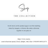 Blauw en Perzige Blush Aangepast met gastnaam Menu