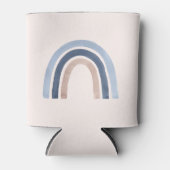 Blauw en Perzik Regenboog Boho Design Blikjeskoeler (Voorkant)