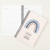 Blauw en Perzik Regenboog Boho Design Planner (Display)
