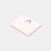 Blauw en Perzik Regenboog Boho Design Post-it® Notes (Schuin)