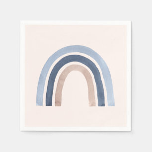 Blauw en Perzik Regenboog Boho Design Servet