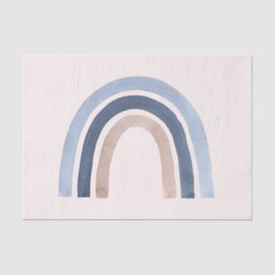 Blauw en Perzik Regenboog Boho Design Tissuepapier