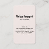 Blauw en Perzik Regenboog Boho Design Visitekaartje (Achterkant)