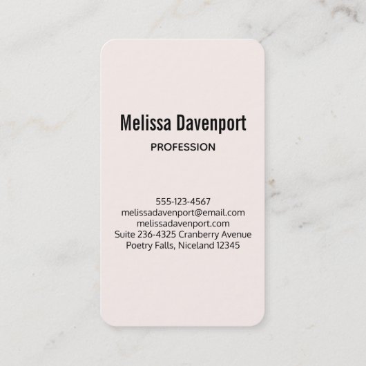 Blauw en Perzik Regenboog Boho Design Visitekaartje (Achterkant)