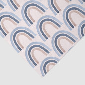 Blauw en perzik regenboog Boho patroon Tissuepapier (Detail)