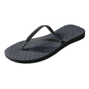Blauw en perzik Stippen Teenslippers