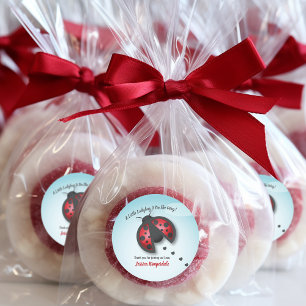 Blauw en rode hemel weinig luiaard is onderweg ronde sticker