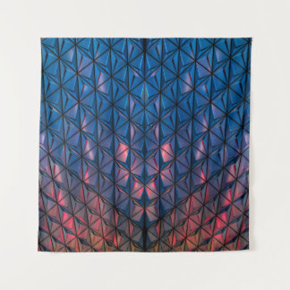 BLAUW- EN RODE KUSTBOUW WANDKLEED