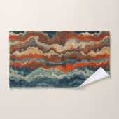 Blauw en Roest Abstract Bad Handdoek (Handdoek)
