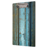 Blauw en roestruw geweerd rusted metal klembord (Links)