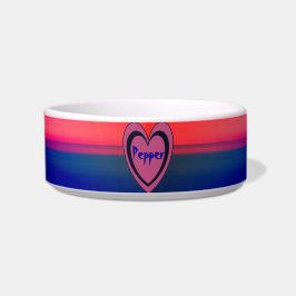 Blauw en rood Abstract - Colors Pet Bowl Voerbakje