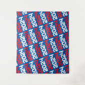 Blauw en Rood Afstuderen Achtergrond Wandkleed (Voorkant)