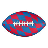 Blauw en Rood Bavaria Diamond Flag Patroon American Football (Voorkant)