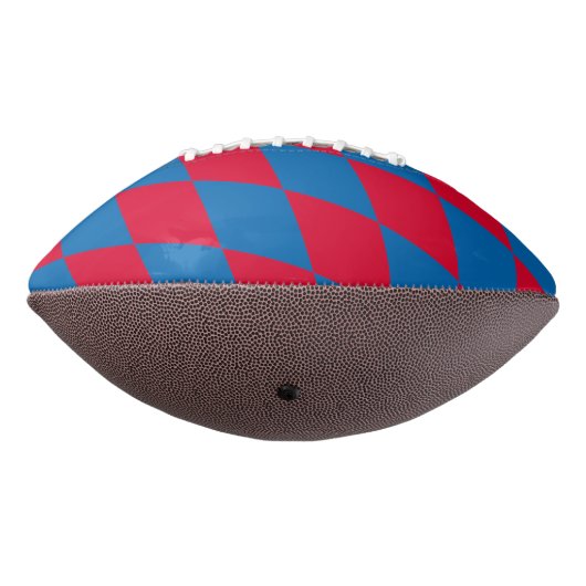 Blauw en Rood Bavaria Diamond Flag Patroon American Football (Gedraaid 270)