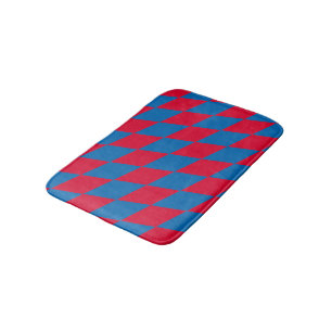 Blauw en Rood Bavaria Diamond Flag Patroon Badmat