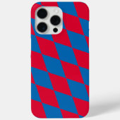 Blauw en Rood Bavaria Diamond Flag Patroon Case-Mate iPhone Case (Achterkant)