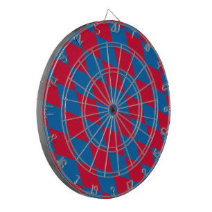 Blauw en Rood Bavaria Diamond Flag Patroon Dartbord