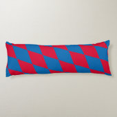 Blauw en Rood Bavaria Diamond Flag Patroon Lichaamskussen (Achterkant)
