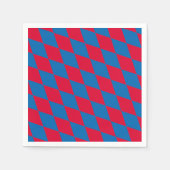 Blauw en Rood Bavaria Diamond Flag Patroon Servet (Voorkant)