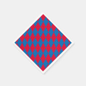 Blauw en Rood Bavaria Diamond Flag Patroon Servet (Hoek)