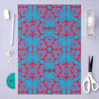 Blauw en rood boho tissuepapier