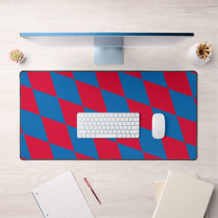 Blauw en rood Boven-Beiers diamanten vlagpatroon Bureaumat