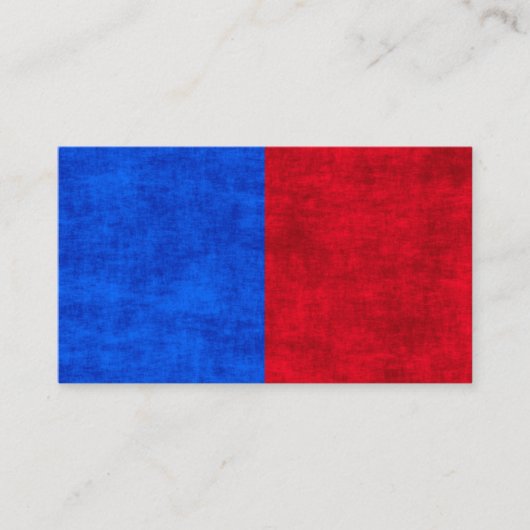 Blauw en Rood Distressed Two-Tone Pattern Visitekaartje (Voorkant)