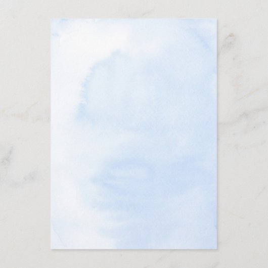 Blauw en Rood Gekleurde Bloemen Trouwinformatie Informatiekaartje (Achterkant)